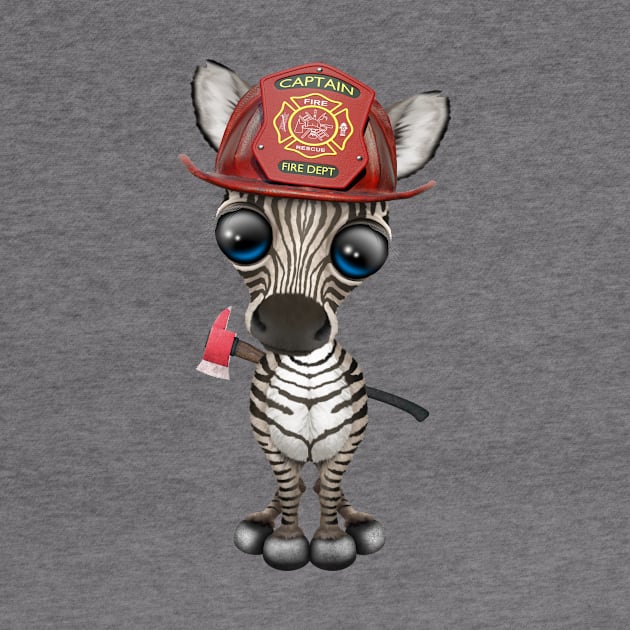 Cute Baby Zebra Firefighter by jeffbartels